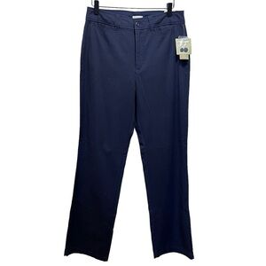 Cotton Ginny Navy Blue Pinstripe Cotton Trouser Pants Size 9